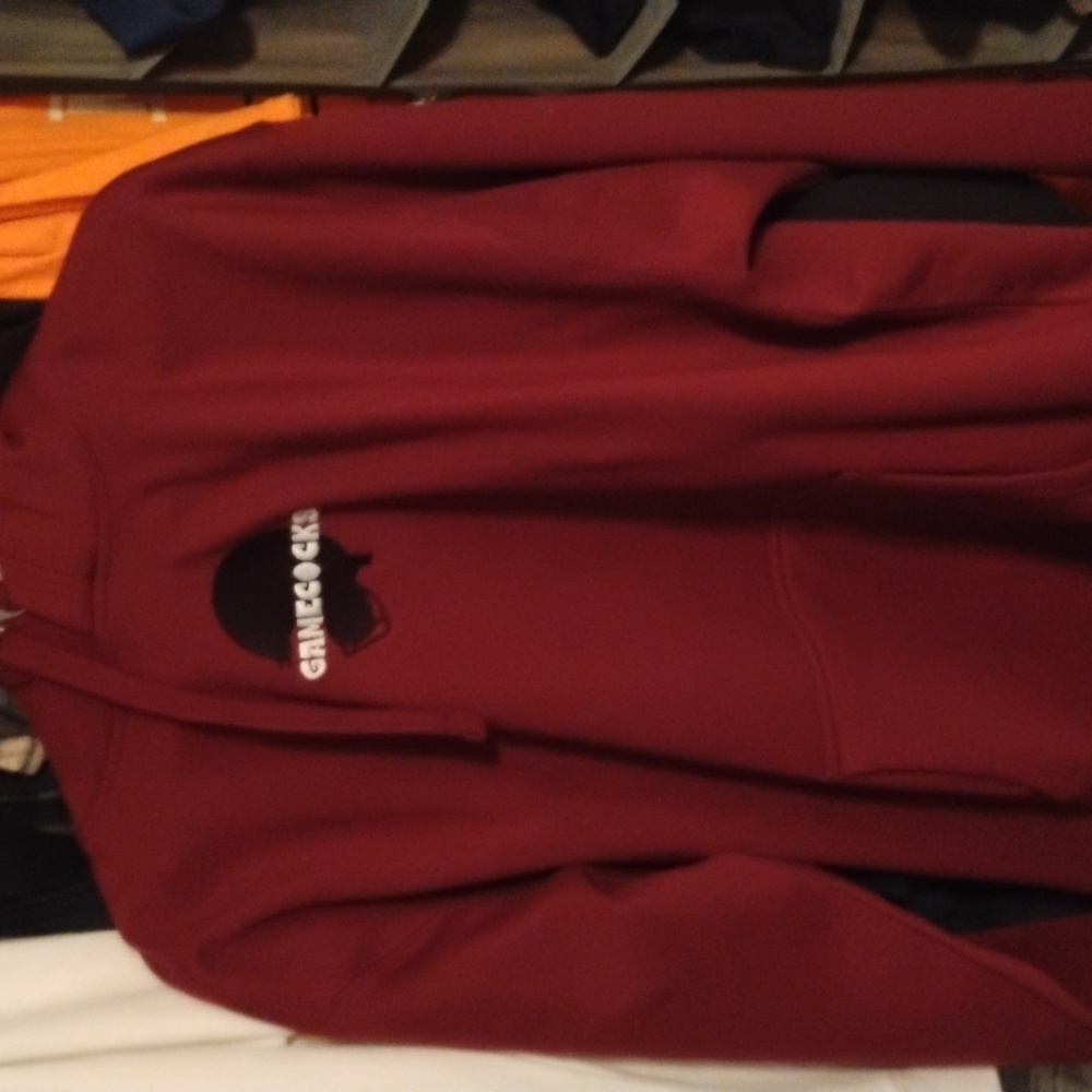 Men's Burgundy Zip-Up Sweater